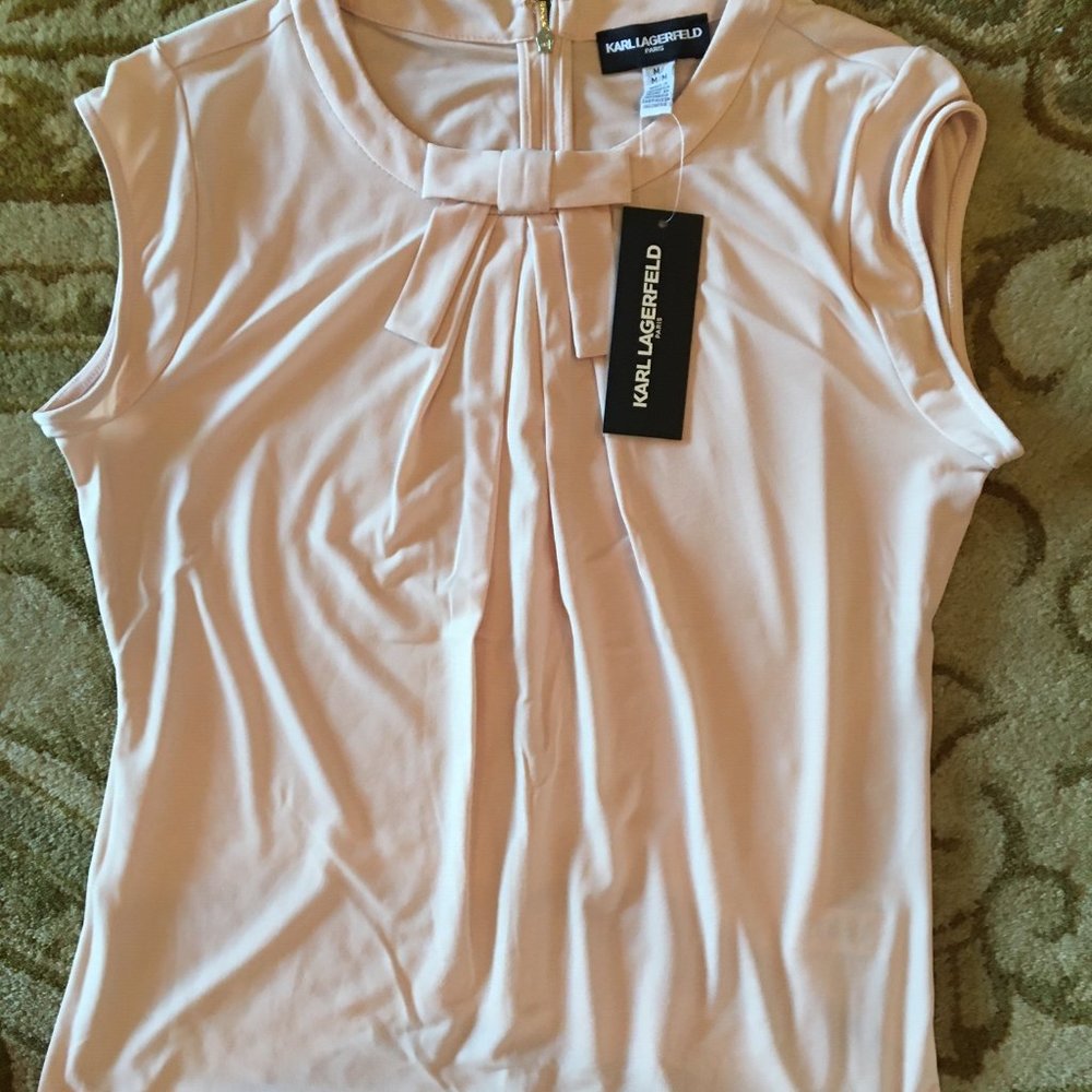 NWT - Karl Lagerfeld Blush Blouse